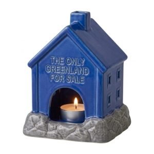 greenland ceramic candle house red